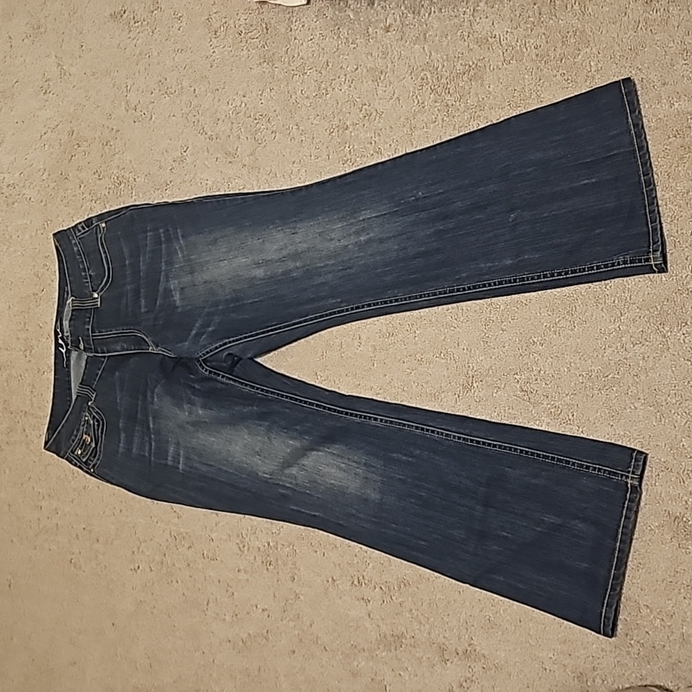 INC Dark Wash Curvy Wide Leg Jeans